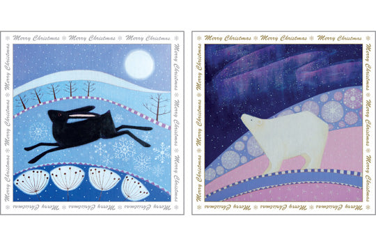 NC-XM508 - Hare and Polar Bear Christmas Pack (6 Cards)
