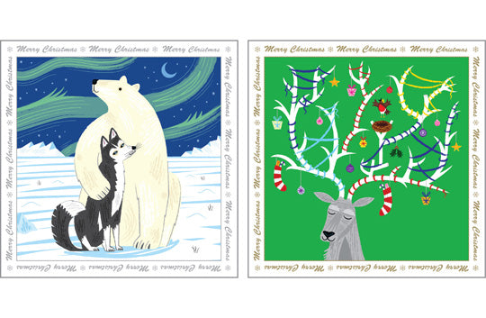 NC-XM509 - Animal Duos Christmas Notecard Pack (6 Cards)