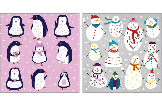 NC-XM527 - Penguins/Snowmen Christmas Pack (6 cards)