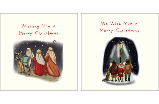 NC-XM536 - Shepherds and Carol Singing Christmas Pack (6 cards)