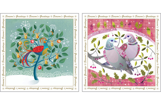 NC-XM538 - Partridge in Pear Tree/Turtle Dove Christmas Card Pack (6 cards)