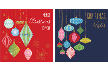 NC-XM553 - Christmas Baubles Pack (6 cards 2 designs)