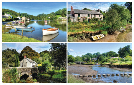 PCC677 - Views of Lerryn Cornwall Postcard