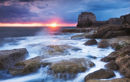 PDR523 - Portland Bill at Dusk Postcard