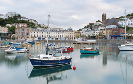 PDV524 - Boats in Torquay Harbour Postcard