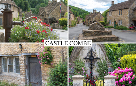 PWD546 - Castle Combe Montage Postcard