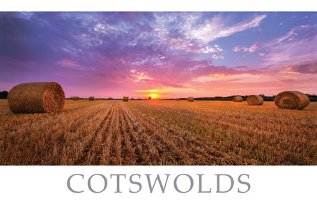 PWD574 - The Cotswolds Fields Postcard