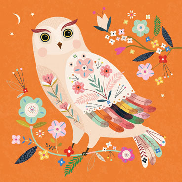 RWN103 - Folksy Owl Art Card