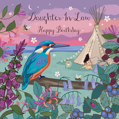 SAS111 - Daughter-in-Law Kingfisher Birthday Card