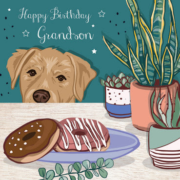 SAS121 - Happy Birthday Grandson (Dog)