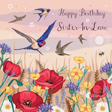 SAS132 - Happy Birthday Sister-in-Law Greeting Card