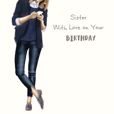 SP131 - Sister WIth Love Birthday Card