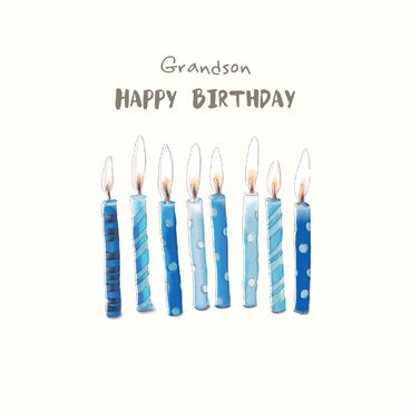 SP151 - Grandson Happy Birthday (Candles) Birthday Card