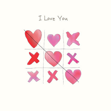 SP160 - I Love You Hearts and Kisses Valentines Card