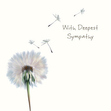 SPS807 - With Deepest Sympathy (Dandelion) Card (With Adornment)