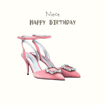 SPS819 - Niece Happy Birthday (Shoes) Special Birthday Card (With Adornments)