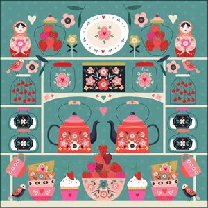 SQM132 - Strawberry Tea Art Card