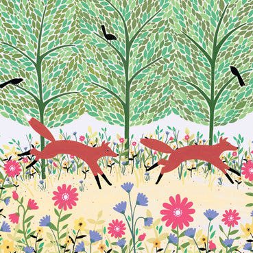 SSH103 - Frolicking Foxes Greeting Card