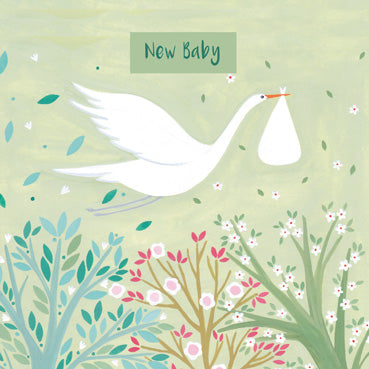 SSH118 - New baby (Stork) Greeting Card