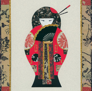 TOK106 - Geisha with Fan Greeting Card