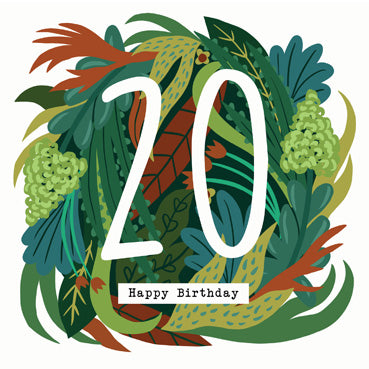 YBD101 - 20th Birthday Greeting Card